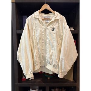 Vintage Boast Mickey Mouse Embroidered Tennis Windbreaker Jacket Size Medium